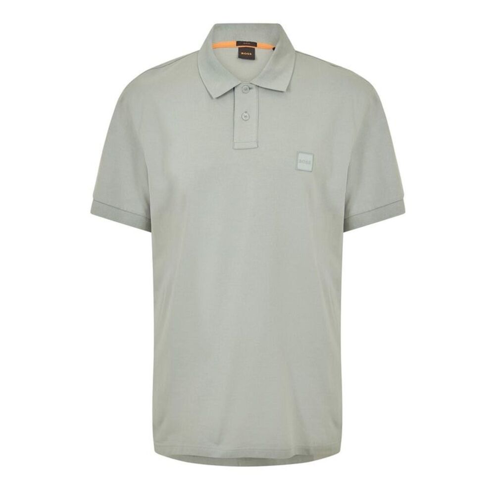 Boss Mens Passenger Box Logo Polo Shirt / Dark Green